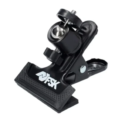 Imagen de Ferrestock FSKPSN001 pinza de sujeción para nivel laser, acabado engomado antideslizante, rosca universal ¼&quot;, apertura 4,5cm