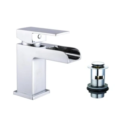 Imagen de Kinross ValueBaths cascada grifo mezclador monomando para lavabo MiniSun baño de palanca