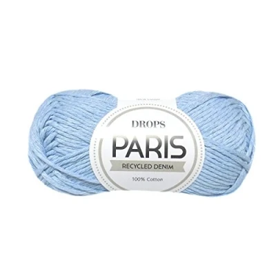 Imagen de Hilo de tejer y ganchillo 100% algodón, 4 o mediano, peso Aran, Drops Paris, 1.8 onzas, 82 yardas por ovillo (100 lavados ligeros)