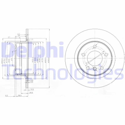 Imagen de DELPHI BG3960 Disco de freno 296 10 5 macizo aceitado sin procesar cojinete rueda, anillo sensor ABS BMW: 3 Berlina, Coupé, 1 Hatchback