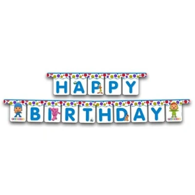 Imagen de 0788, Guirnalda Feliz cumpleaños Pocoyo y Nina, Multicolor para Fiestas