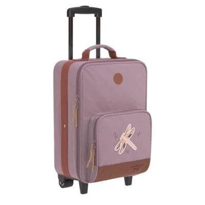 Imagen de LÄSSIG Adventure Carro para niños con correas de embalaje y ruedas, 46 cm, 18 L, Dragonfly púrpura