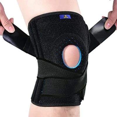 Imagen de ABYON Rodilleras Menisco y Ligamento Ajustable para Mujeres Hombres Artritis, Lesión de Ligamentos, Desgarro Menisco, Tendinitis, Correr, Sentadillas, Deportes Dolor Articular