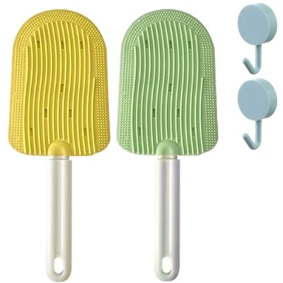 Imagen de Cat Tongue Comb, Celery Pets Brush, Brushes For Indoor Cats, Brush Shedding, Comb Shedding (Green+Yellow)