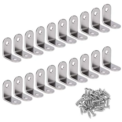 Imagen de Soporte de Esquina 90 Grados ángulo Acero Inoxidable en Forma L 20 Piezas Corner Brace con Tornillos 30*30mm