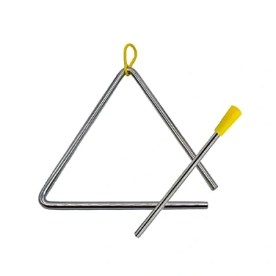 Imagen de TRIXES Triángulo de instrumentos musicales 4 pulgadas jugar junto a percusión como el tambor, campanas, xilófono, maracas, glockenspiel para adultos, niños Juego juguetes