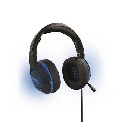Imagen de Powerade 480013 Auriculares Gaming con Cable 2,4m, estéreo, transductores 50mm, USB, Micro retráctil, Control, retroiluminación Azul, PC&amp;Mac, PS4, Switch