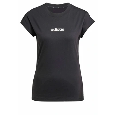 Imagen de adidas Mujer Essentials Linear Cotton T Shirt, Black/White, L