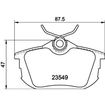 Imagen de HELLA 8DB 355 018 271 Juego de pastillas freno con avisador acústico desgaste tornillos pinza accesorios VOLVO: S40 I