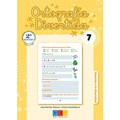 Imagen de ortografía divertida 7 / Editorial GEU 3º Primaria Mejora la Recomendado como apoyo Con actividades sencillas de repaso (SIN COLECCION)