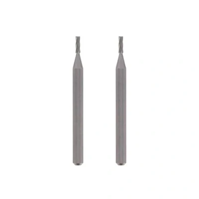 Imagen de Dremel 193 Juego de accesorios para fresar, 2 fresas largas alta velocidad en forma cilindro con un diámetro trabajo 2,0 mm