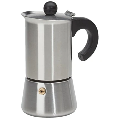 Imagen de IBILI Cafetera express Indubasic, 2 tazas, 100 ml, Acero Inoxidable, Apto para inducción