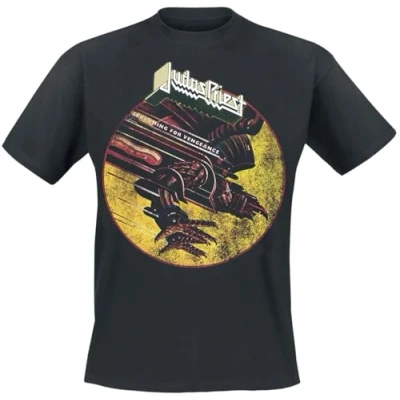 Imagen de Judas Priest SFV Distressed Hombre Camiseta Negro L 100% algodón Vorne Bedruckt Regular