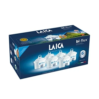 Imagen de Laica, Pack de 6 filtros bi flux,cartucho filtrante para el tratamiento agua (suministro meses)