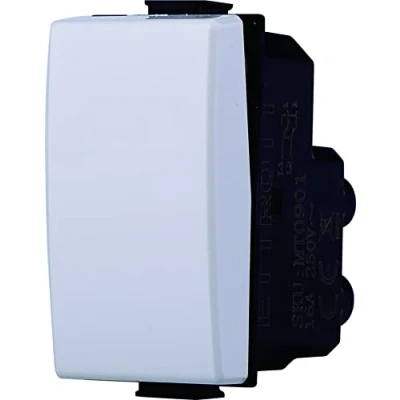 Imagen de Desviador unipolar 1P 16 A, compatible con Bticino Matix, de 1 plaza módulo (1)