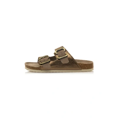 Imagen de mtng LAZY Sandalias planas, Mujer, Talla: 40, Suede cuero kracko bronce Zapatos