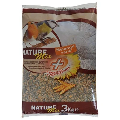Imagen de Ama Comida para Pájaros, Mezcla de Semillas Variada y Nutritiva, Bolsa 3 KG, Aves del Cielo Animales Salvajes