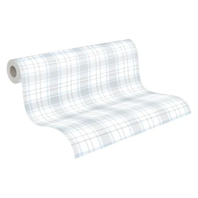 Imagen de A.S. Création Papel pintado infantil Little Love de 10,05 m x 0,53 m, color azul, gris y blanco, fabricado en Alemania 381223 38122 3