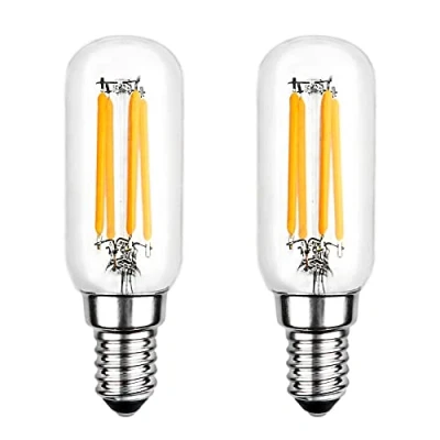 Imagen de Akynite Bombilla LED Campana Extractora E14 T25 4W Luz Fria 6000K 400LM, AC 220V, Equivalente a Tubular 40W, Filamento Retro para Cocina, No Regulable, pack de 2