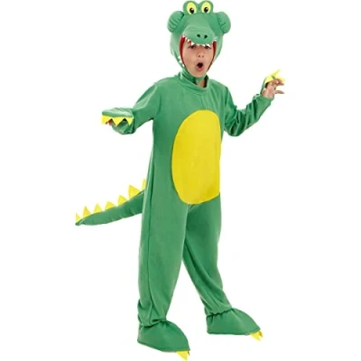 Imagen de Funidelia Disfraz de cocodrilo para niño Animales niños y divertidos accesorios Fiestas, Carnaval Halloween Talla 10 12 años Verde