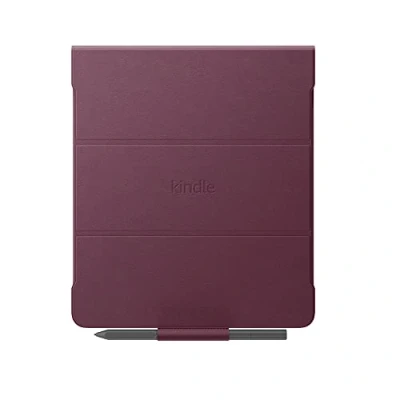 Imagen de Funda de piel para Amazon Kindle Scribe, con tapa plegable y acople magnético (solo compatible Scribe) Diseño fino ligero Morado