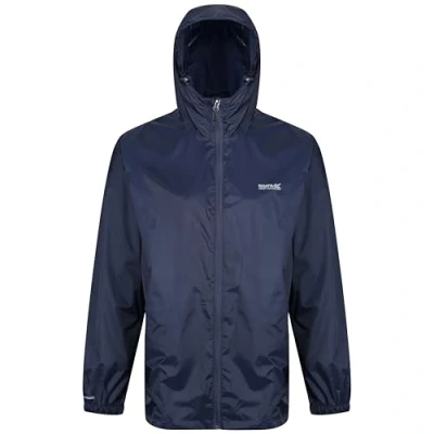 Imagen de Regatta Chubasquero impermeable con capucha ligera y transpirable Jackets Waterproof Shell, Hombre, Navy, XL