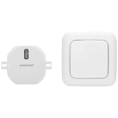 Imagen de Smartwares SH4 99572 Kit de domótica inalámbrico para persianas y persianas, color blanco