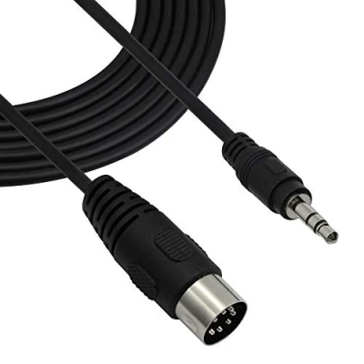 Imagen de cable DIN de 7 pines, Midi macho a 3,5 mm, adaptador audio para sistemas estéreo Bang &amp; Olufsen B&amp;O, Naim, Quad (10 pies)