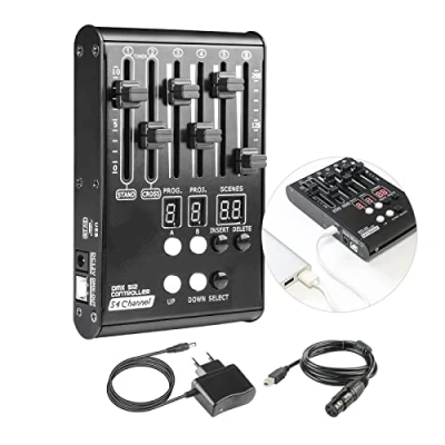 Imagen de Mini DMX 512 Controlador de luz (54 canales)