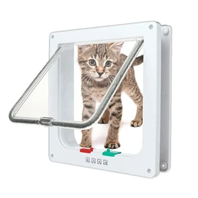 Imagen de NEWFUN Puerta para Gato con Cierre magnético de 4 vías,Perros Grandes, Gatos y Mascotas, Fácil Instalar Marco Telescópico,Puerta túnel, 25 * 23.5 5.3cm