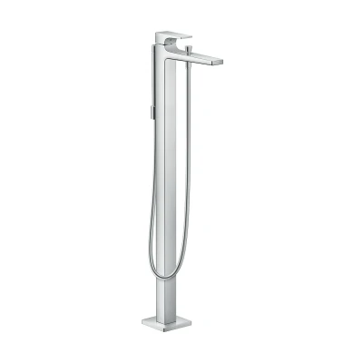 Imagen de hansgrohe Metropol Mezclador Monomando de Bañera Pie con Manecilla Plana, Cromo, 32532000