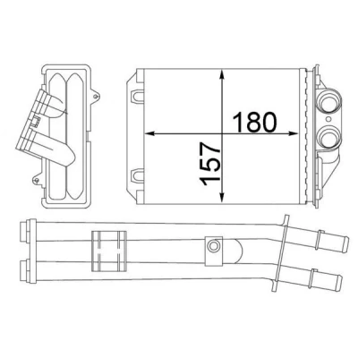 Imagen de MAHLE ORIGINAL AH 213 000S Radiador de Calefaccion FIAT: 500 Hatchback, Panda II C Cabrio