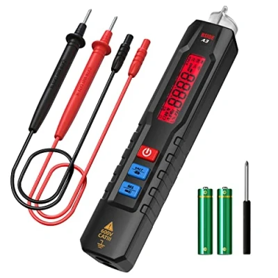 Imagen de BSIDE Detector de Voltaje Sin Contacto AC DC Buscapolos Multímetro Automático NCV 6V 1000V con Sensibilidad Ajustable Comprobador Tensión y Continuidad Sonoro Resistencia Capacitancia Diodo