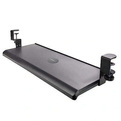 Imagen de StarTech.com Bandeja Deslizante de Teclado para Debajo del Escritorio, Soporte Mordaza, 2kg, Teclado, Ratón, Ajuste Altura, 100, 120, or 140mm, KEYBOARD TRAY CLAMP1