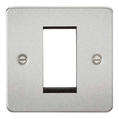 Imagen de Knightsbridge FP1GBC placa frontal modular de plana, cromo cepillado, 1 G
