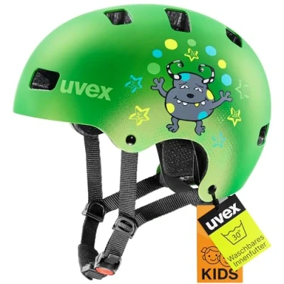 Imagen de uvex kid 3 cc, casco infantil robusto, ajuste de talla individualizado, ventilación optimizada, green matt, 51 55 cm