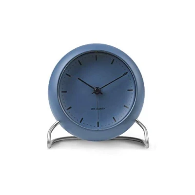 Imagen de Arne Jacobsen Reloj de Mesa, Plástico Vidrio, Azul, 11 cm