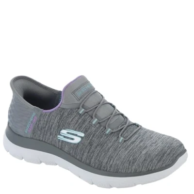 Imagen de Skechers Hands Free Slip Ins Summits Dazzling Haze, Zapatillas Mujer, Gris Menta, 37.5 EU Ancho