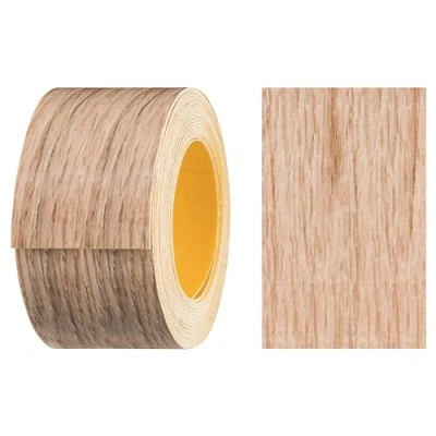 Imagen de haggiy Cinta para bordes de melamina autoadhesiva 40 mm x 5 m I muebles Sujeción segura sin planchar Chapa estantes/paneles madera roble Sonoma
