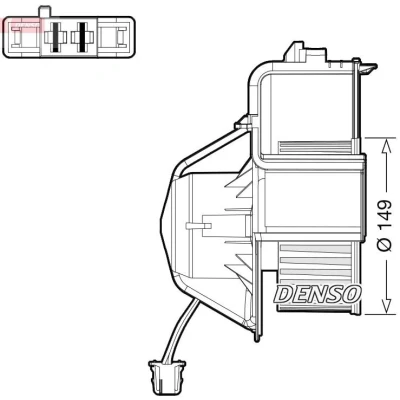Imagen de DENSO DEA05007 Ventilador de Calefacción para vehíc. con volante a la izquierda BMW: X5, X6