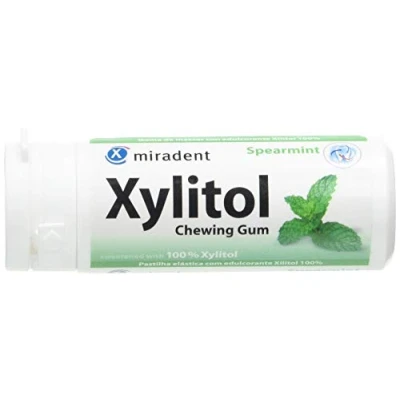 Imagen de Miradent Xylitol Chicle Sabor Hierbabuena 30 Ud Gr Bote De Unidades X Gramos 100 g, gramo, 1