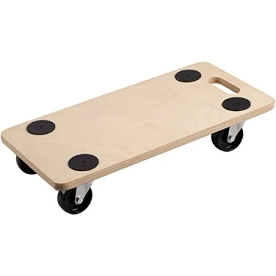 Imagen de Metafranc Rodillo de transporte, 200 kg, tablero madera contrachapada, ruedas polipropileno, 590 x 290 mm, Holzfarbe