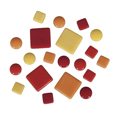 Imagen de Rayher Teselas para mosaicos, tonos verdes, 500 g, 395 ud, 1x1 cm + 2x2 1,2 ø, 14829000