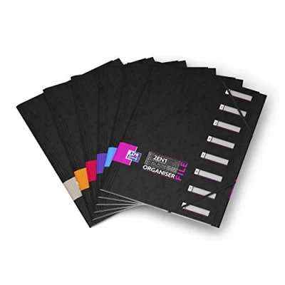 Imagen de Oxford 400065859 carpeta Organiser A4 8 compartimentos colores aleatorios