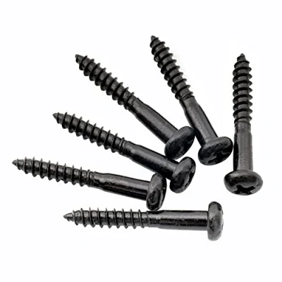 Imagen de Musiclily Ultra 3,5x25mm Acero Inoxidable Cabeza Plana Tornillos Puente Tremolo para Guitarra Eléctrica tipo Strat, Negro (Set de 6)