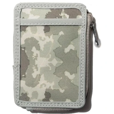 Imagen de DQL Cartera delgada minimalista con bolsillo frontal bloqueo RFID, para tarjetas mujeres y hombres, tarjetero cremallera., Camuflaje 11, de identificación