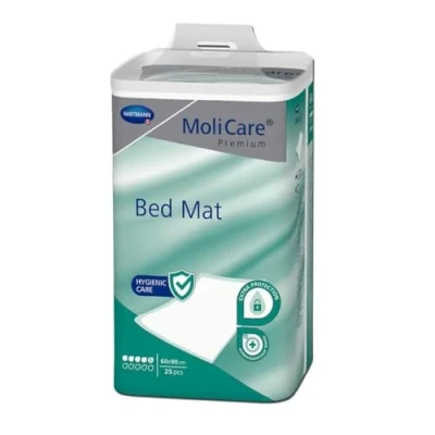 Imagen de MoliCare Premium Bed Mat 5 Gotas: Protector de Cama con núcleo Absorbente Copos celulosa, 60 x 90 cm, 4 25 Unidades