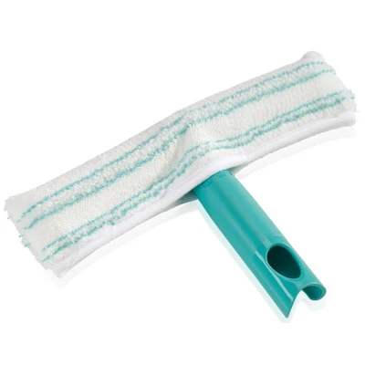 Imagen de Leifheit Limpiacristales Window Washer, limpia ventanas, marcos y esquinas, limpiaventanas absorbente con funda de lavado dos fibras, 26 cm