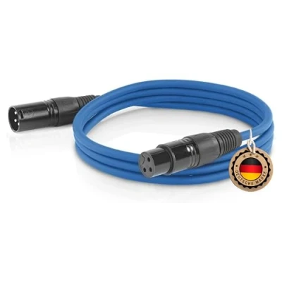 Imagen de ETEC, cable XLR, de micrófono, conector XLR a conexión negro, 1,50 m