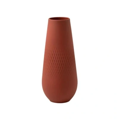 Imagen de Villeroy &amp; Boch 10 1685 5515 Manufacture Collier jarrón Carré, florero para cómodas y mesas de Fiesta, Porcelana, Lavado a Mano, Terre, Alto